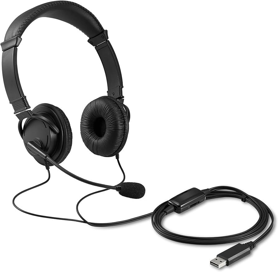 KENSINGTON HIFI USB HEADPHONES/WITH MIC AND VOLUME CONTROL BUTT