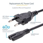 LAPTOP POWER CORD - 18 AWG/EU PLUG TO C7 - 18AWG