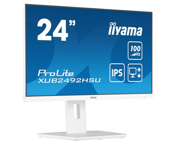 Monitor 23.8 inch LED IIyama ProLite XUB2492HSU-W6 1920 x 1080 pixeli, 100 Hz, 0.4 ms, Alb