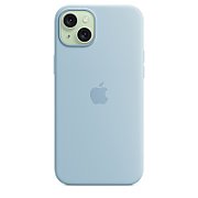 IPHONE 15 PLUS SILICONE CASE/WITH MAGSAFE LIGHT BLUE