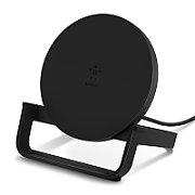 10W WIRELESS CHARGING STAND/MICROUSBCABLE W/POWER SUPP BLACK