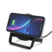 10W WIRELESS CHARGING STAND/MICROUSBCABLE W/POWER SUPP BLACK