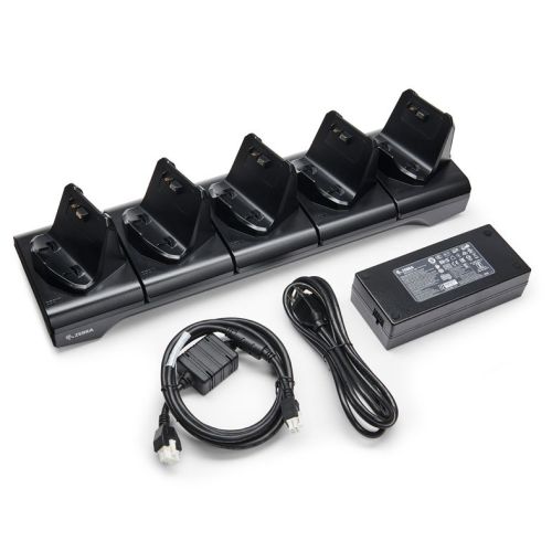 5-slot printer docking cradle ZQ300 Series includes power supply and EU power cord