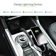 USB TO LIGHTNING CABLE - 50CM/(20IN) COILED CABLE BLACK