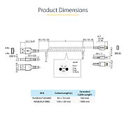 USB TO LIGHTNING CABLE - 50CM/(20IN) COILED CABLE BLACK