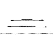 USB C TO LIGHTNING CABLE - 1M/(3.3FT) COILED CABLE BLACK