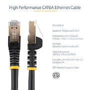PATCH CABLE CAT6A 2M BLACK/STP 10GBIT/S M/M SNAGLESS