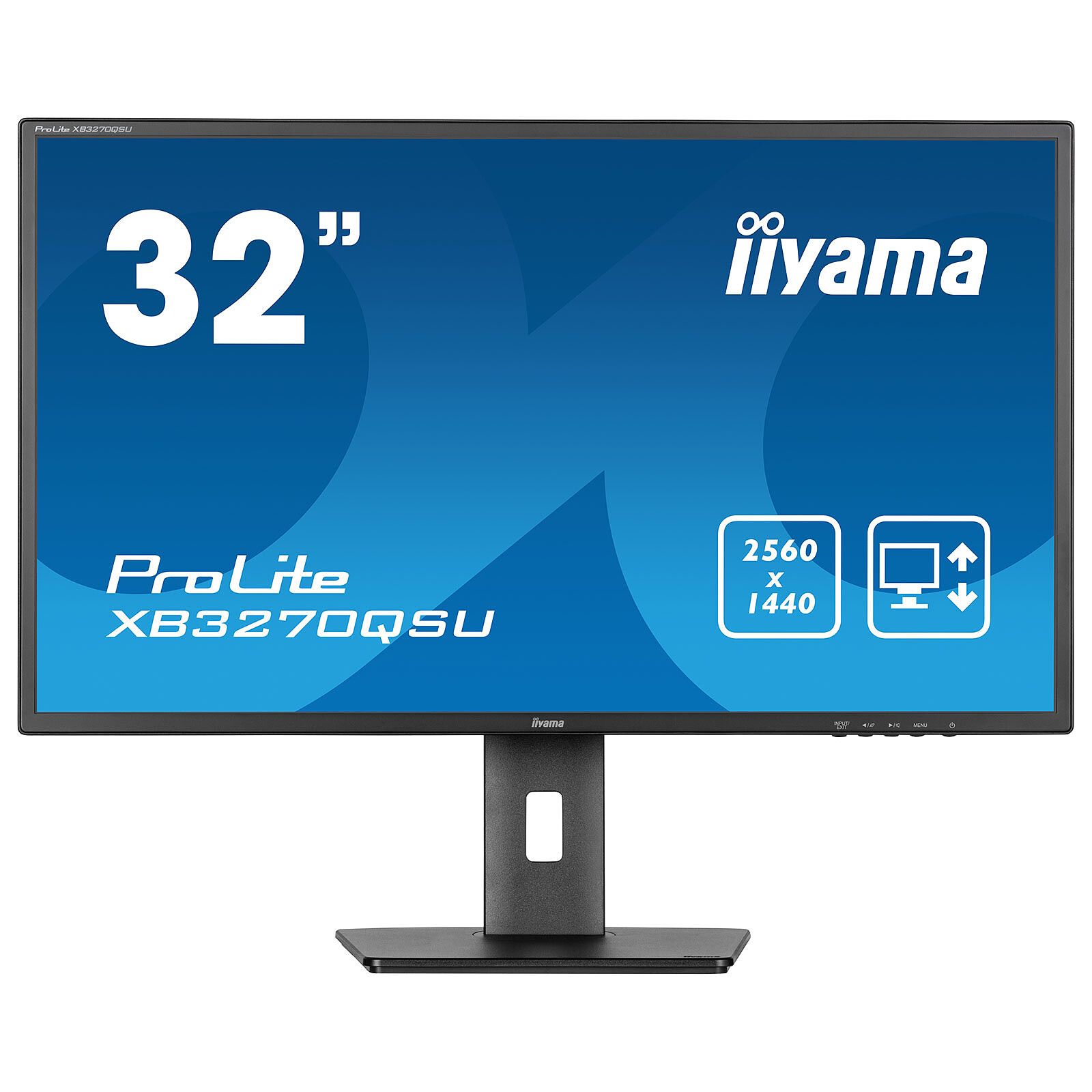 Monitor 31.5 inch LED IIyama ProLite XB3270QSU-B1 2560 x 1440 pixeli, 100 Hz, 3 ms, Negru