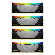 Memorie Kingston FURY Renegade 128 GB DDR4 3200 MHz CL16, kit 4 x 32 GB, XMP 2.0, Negru-argintiu, RGB