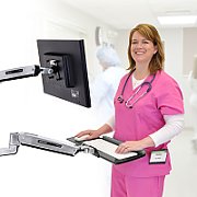 LX SIT-STAND WALLM KEYBOARD ARM/2.3KG LIFT 50.8CM 10Y WARRANTY