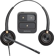 Poly EncorePro 520 Binaural Headset +Quick Disconnect EMEA - INTL English Loc  Euro plug