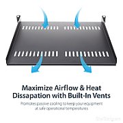 SERVER RACK SHELF VENTED 1U STE/482.6X44.5X406.4MM