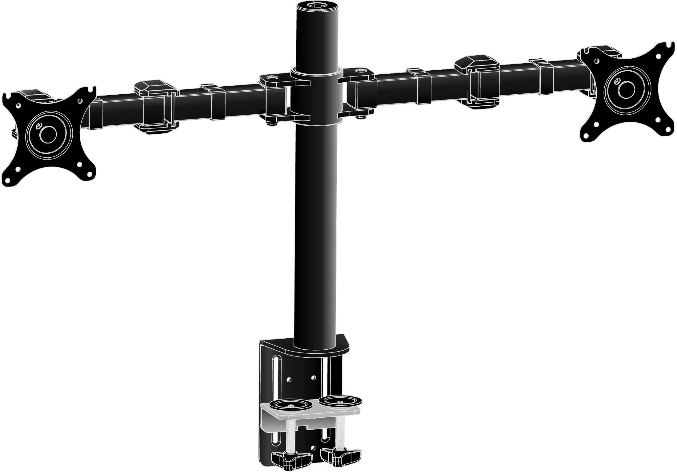 DUAL DESKTOP ARM CLAMP/10-30IN 100X100 HAS 10KG