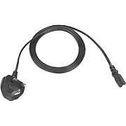 CORD:AC PWR,18AWG,250V,3A,1.8M,BLK,UK