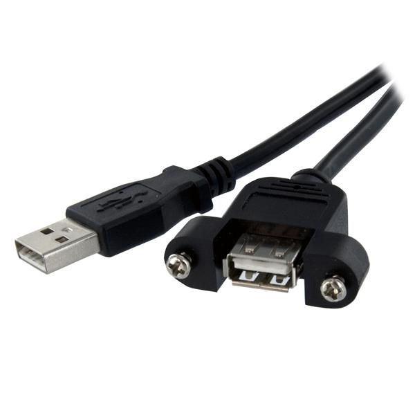 2FT PANEL MOUNT USB CABLE A-A/.