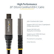 20IN USB C CABLE 10GBPS GEN2/.