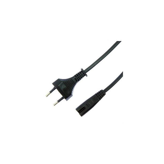 Figure-of-8 EURO power cable  2-pole, black