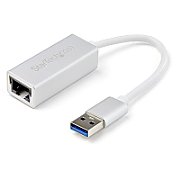 USB 3.0 NETWORK ADAPTER-SILVER/ALUMINUM DESIGN SILVER FINISH