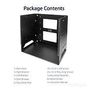8U WALL-MOUNT RACK WITH SHELF/.