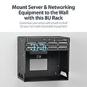 8U WALL-MOUNT RACK WITH SHELF/.