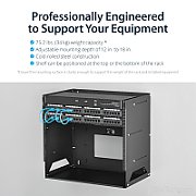 8U WALL-MOUNT RACK WITH SHELF/.