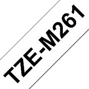 TZE-M261 LAMINATED TAPE/36MM 8M WHITE MATT/BLACK