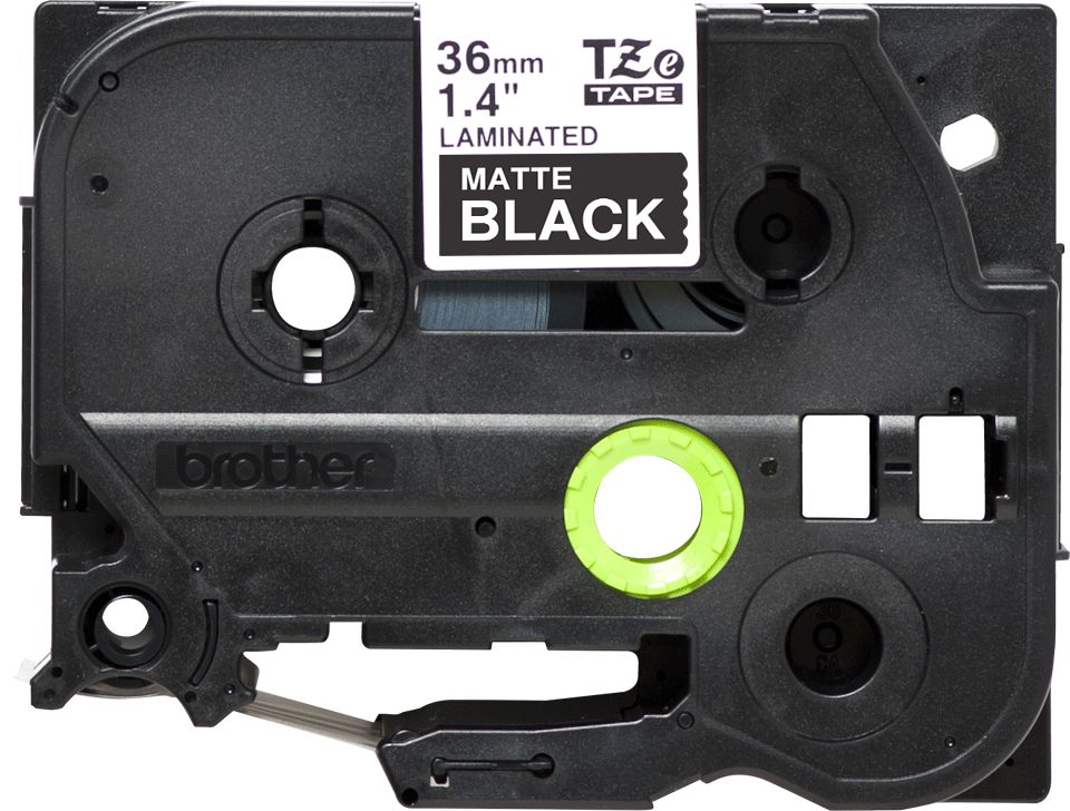 TZE-M365 LAMINATED TAPE/36MM 8M BLACK MATT/WHIT