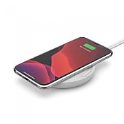 10W WRLS CHARGING PAD/INCL.MICROUSBCABEL NO ADAP WHITE