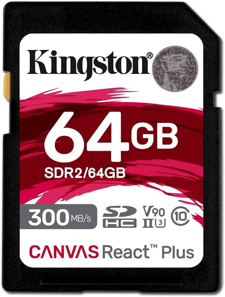 64GB SDXC REACT PLUS UHS-II/300R/260W U3 V90 FULL HD/4K/8K