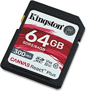 64GB SDXC REACT PLUS UHS-II/300R/260W U3 V90 FULL HD/4K/8K