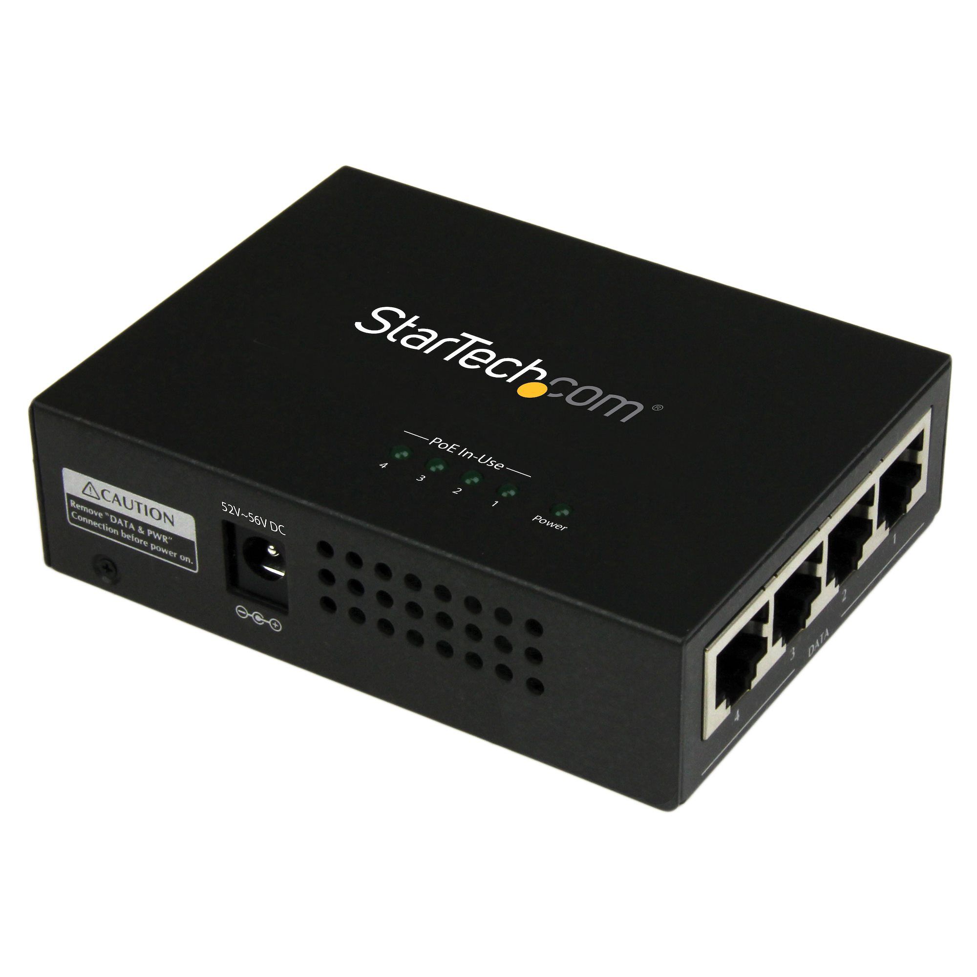 4 PORT GIGABIT POE+ INJECTOR/IN