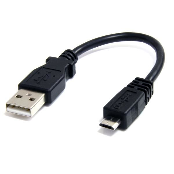 6IN USB A TO MICRO B USB CABLE/.