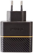 OTTERBOX EU WALL CHARGER 30W/BLACK PROPACK USB-C-18W USB-A-12