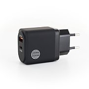 WALL CHARGER 1 USB + 1 USBC EU/PORT 30W