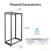 42U ADJ DEPTH 4 POST RACK/.