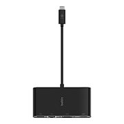 USB-C TO GIGABIT-ETHERNET/HDMI/VGA/USB-A ADAPTER BLACK