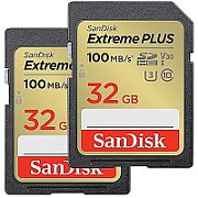 EXTREME PLUS 32GB SDHC MEMORY/CARD 2-PACK 100MB/S 60MB/S UHS-I