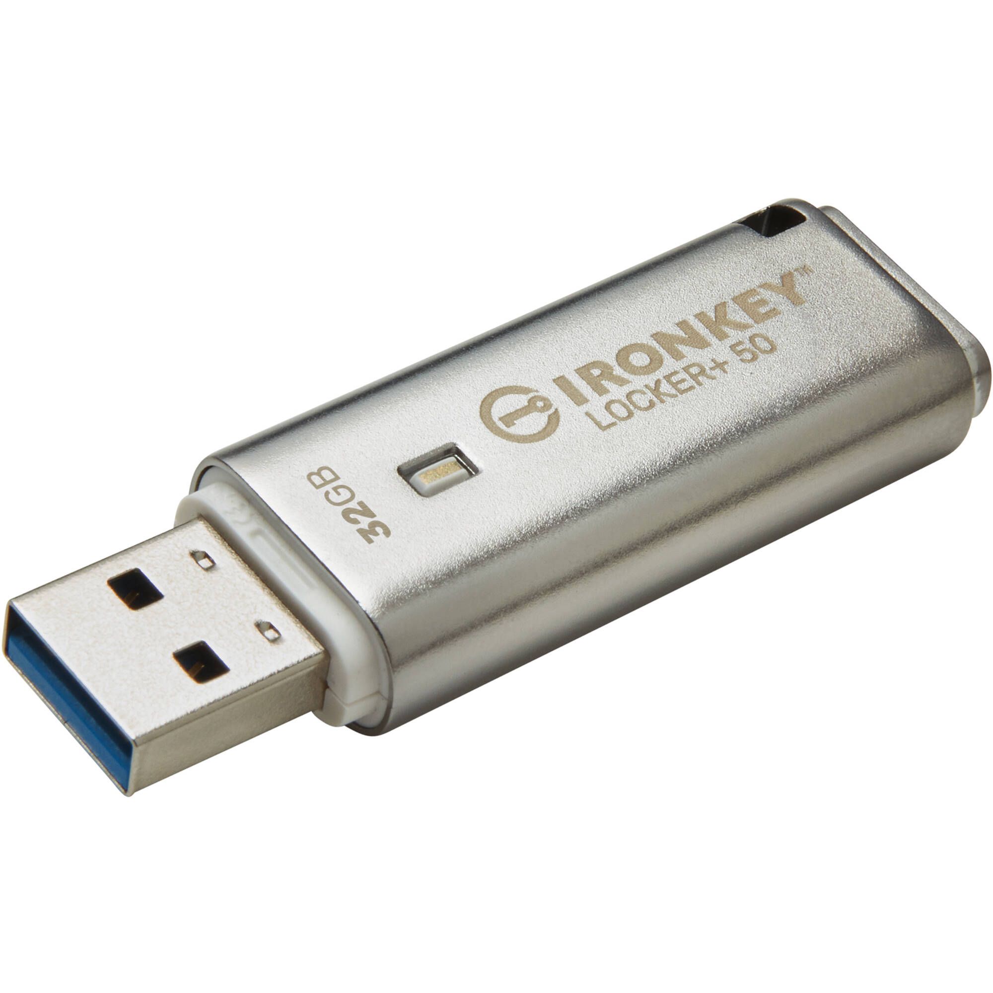 32GB USB 3.2 IRONKEY LOCKER+ 50/AES USB W/256BIT ENCRYPTION