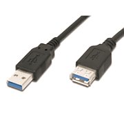 1.8M USB 3.0 CABLE A-A /M-F BK/.