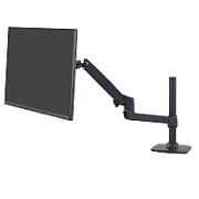 LX DESK MOUNT LCD MONITOR ARM/TALL POLE MATTE BLACK