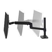 LX DESK MOUNT LCD MONITOR ARM/TALL POLE MATTE BLACK