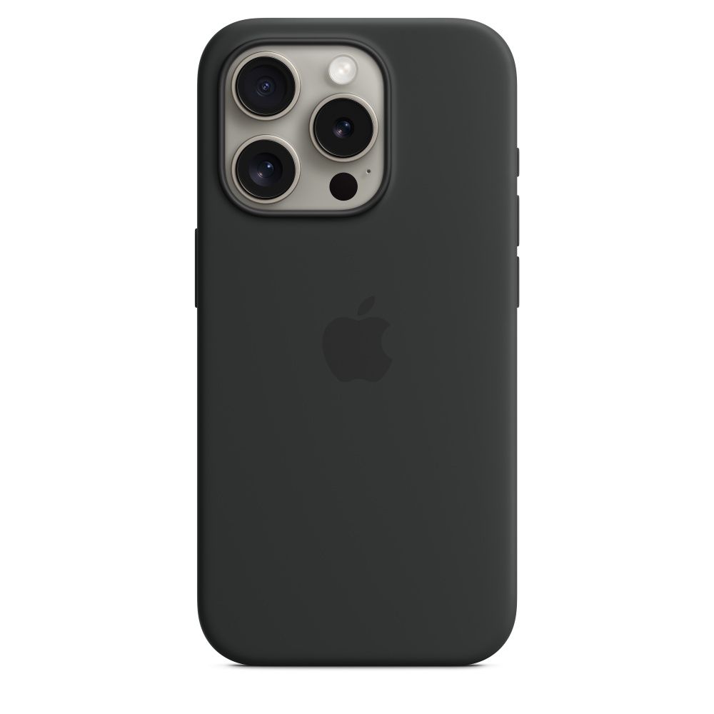IPHONE 15 PRO SILICONE CASE/WITH MAGSAFE - BLACK