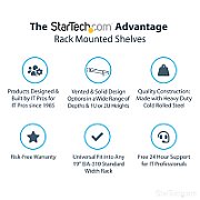 2U 22IN FIXED RACK MOUNT SHELF/.