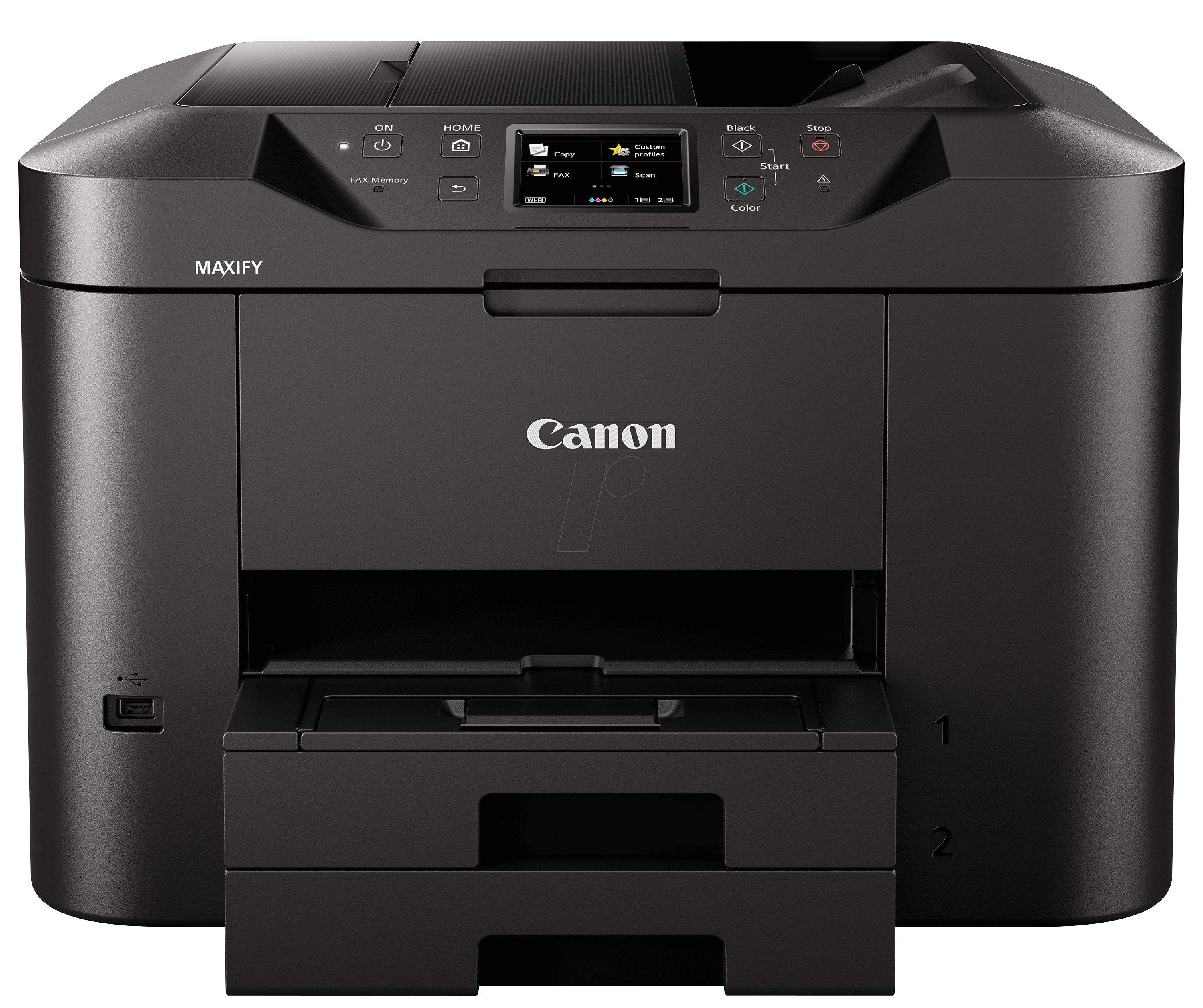 Imprimanta multifunctionala inkjet color Canon MB2750, A4, duplex, ADF, USB 2.0, Wi-Fi, 24 ppm negru, 15.5 ppm color