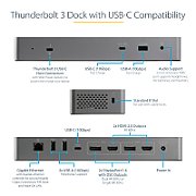 TB3/USB-C DOCK - DUAL DP/HDMI/96W PD - 5X USB HUB