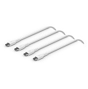USB-C TO USB-C BRAIDED PVC/WHITE 1M TWIN PACK