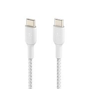 USB-C TO USB-C BRAIDED PVC/WHITE 1M TWIN PACK