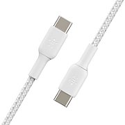 USB-C TO USB-C BRAIDED PVC/WHITE 1M TWIN PACK