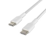 USB-C TO USB-C BRAIDED PVC/WHITE 1M TWIN PACK