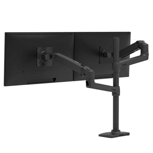 LX DUAL STACKING ARM TALL POLE/MATTE BLACK